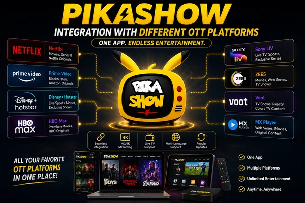 PikaShow Integration with Different OTT Platforms